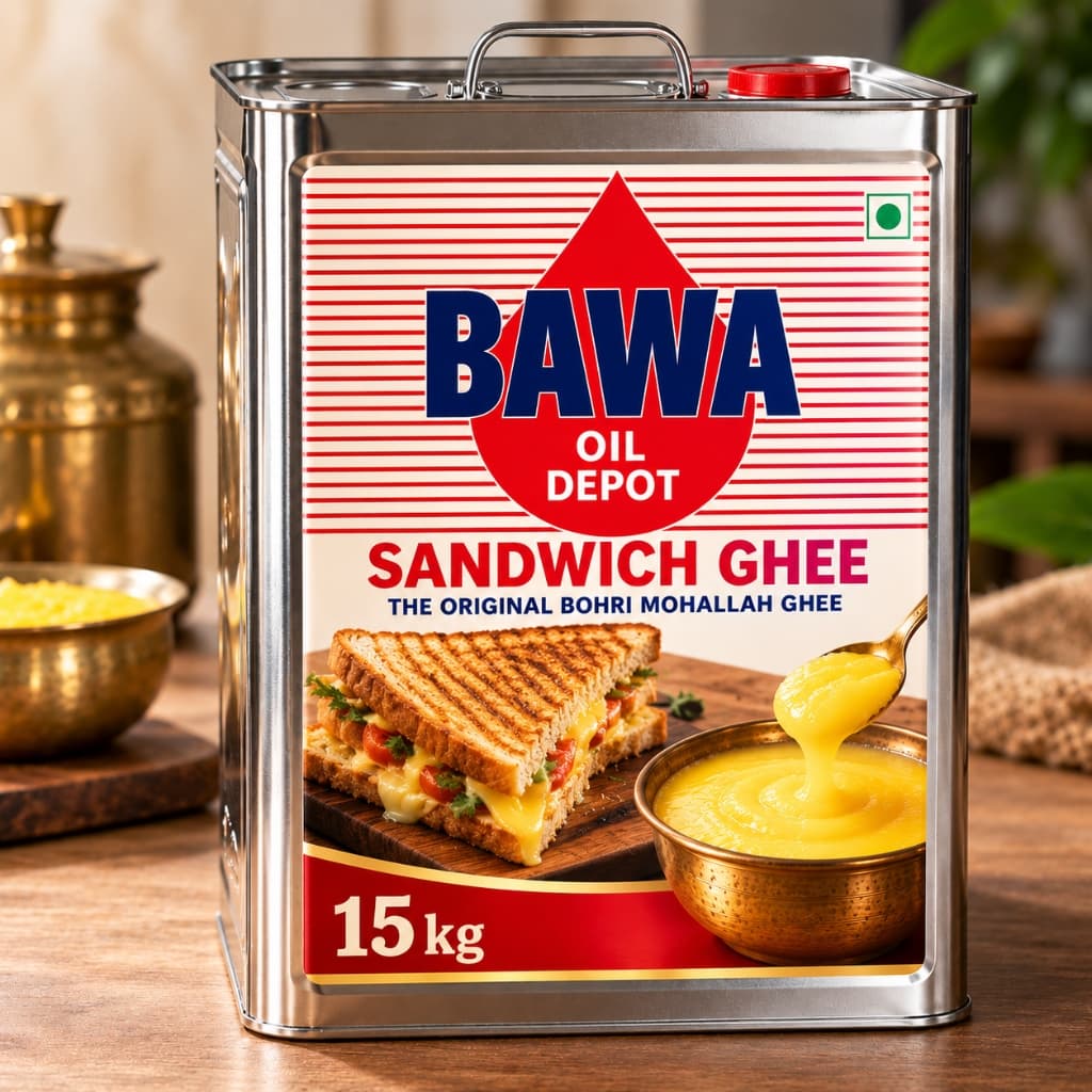 Commercial 15 KG Original Bawa Ghee (Bori Mohallah) Sandwich Spread Ghee (15 KG) - Bawa Oil Depot